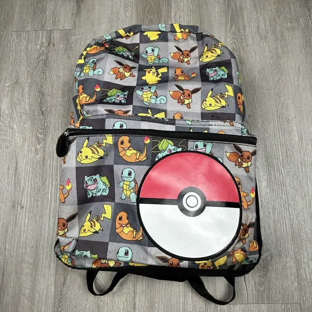 Multi Character Checker Print Pokémon‎ School Backpack